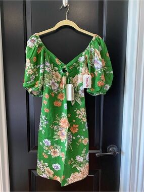 sim and sam green dress & | Dresses | Sim Sam Floral Scoopneck Mini In Yellow 32 Top Shoulder To Hem Edge dog festive wear